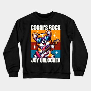 Corgi's Rock Joy Unlocked Crewneck Sweatshirt